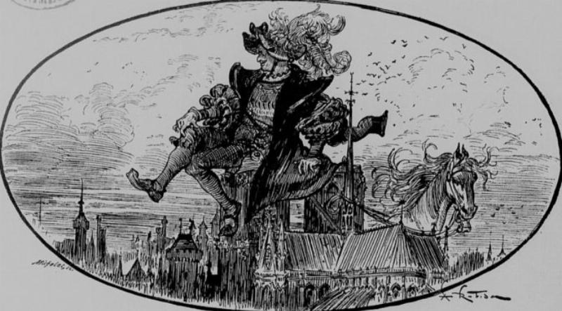 Victor Hugo contemplant la majestueuse façade de Notre-Dame de Paris